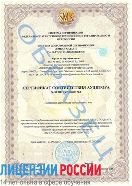Образец сертификата соответствия аудитора №ST.RU.EXP.00006174-1 Кировский Сертификат ISO 22000